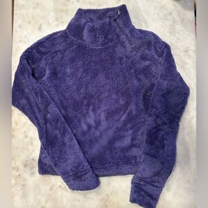 Girl’s All in Motion Plush Purple Quarter-Zip Fleece